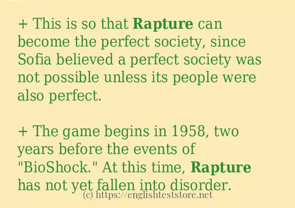 rapture use in-sentences