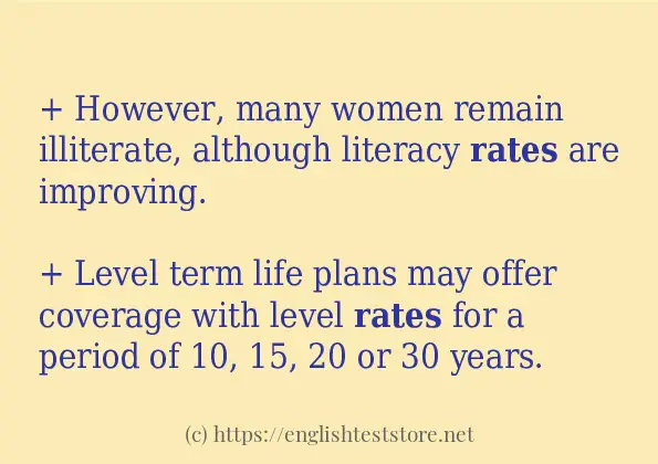 rates use in-sentences