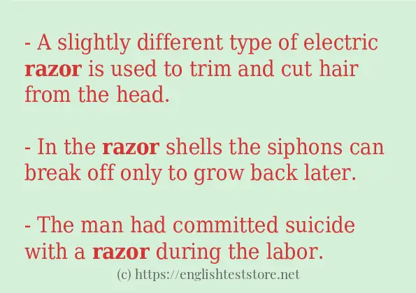 razor - some sentence examples