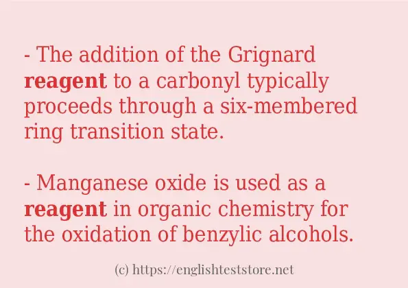 reagent use in-sentences