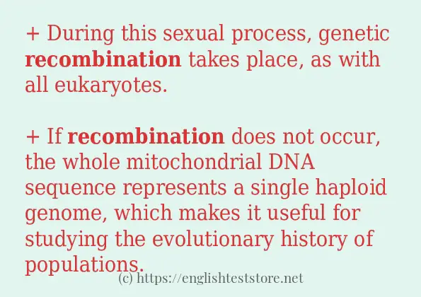 recombination - example sentences