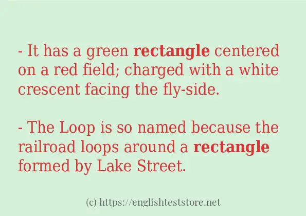 rectangle - sentence examples