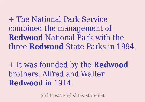 redwood how to use in sentences redwood how to use in sentences