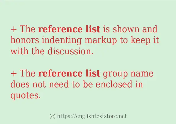 reference list use in-sentences