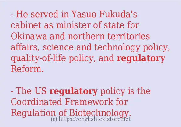 regulatory some ways to use