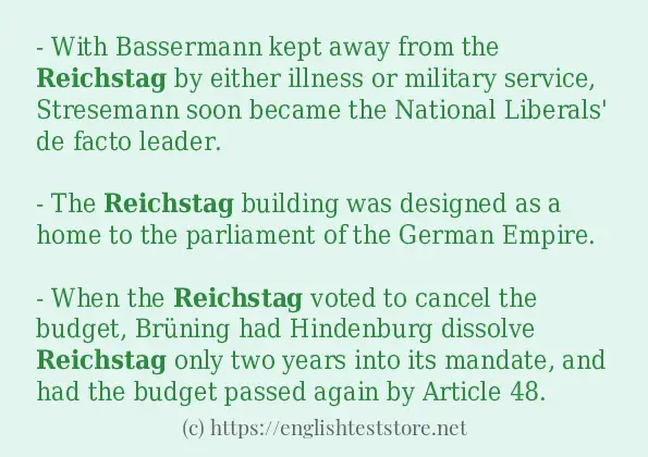 reichstag use in sentences