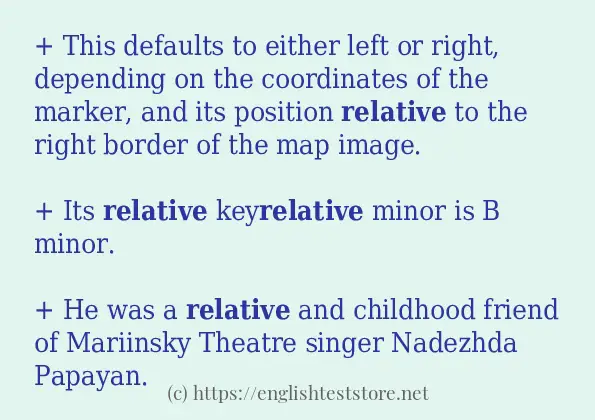 relative some example sentences