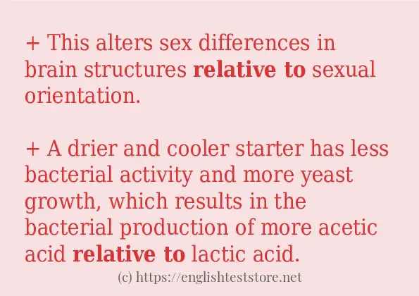 relative to - example sentences