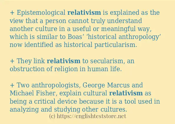 relativism some example sentences