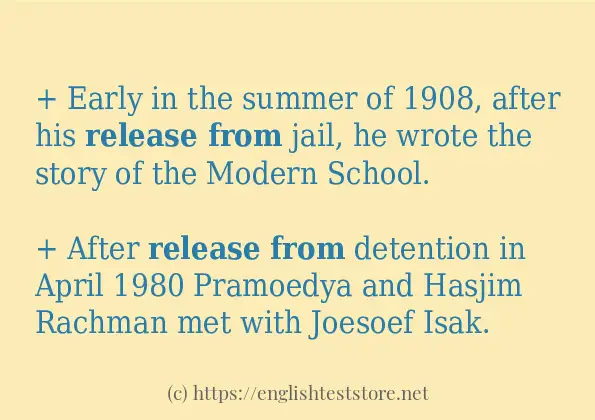 release from use in-sentences