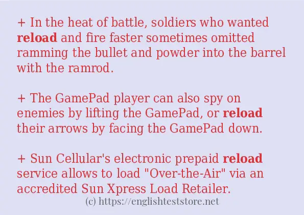 reload how to use in sentences