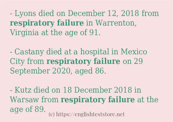 respiratory failure example in sentences