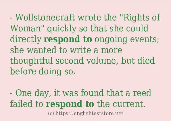 respond to - sentence examples