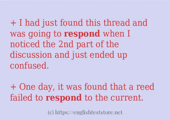 respond use in sentences respond use in sentences