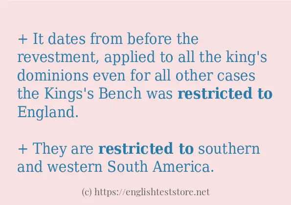 restricted to use in-sentences