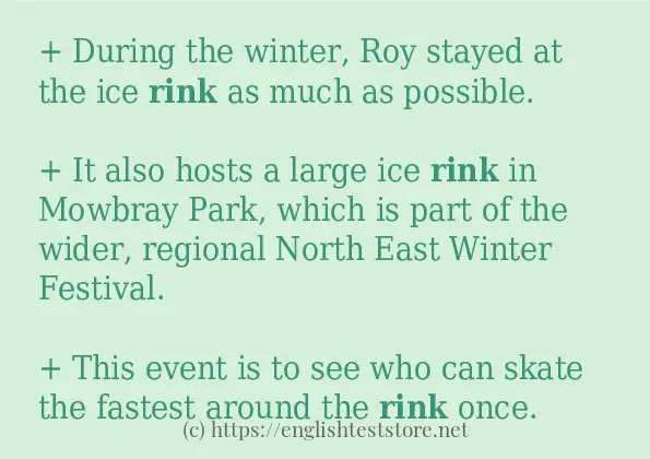 rink how to use in sentences