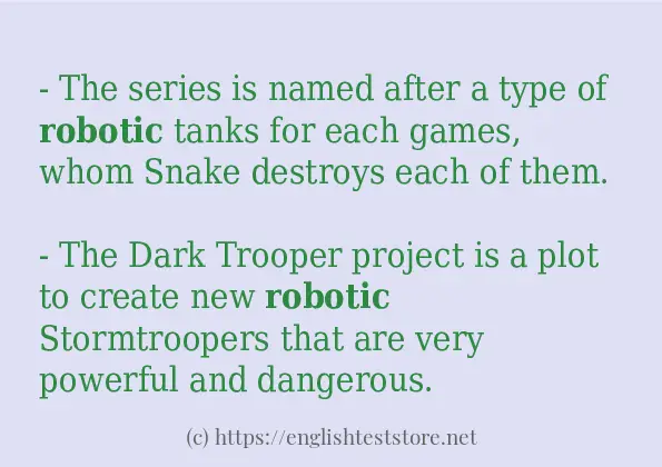 robotic use in-sentences