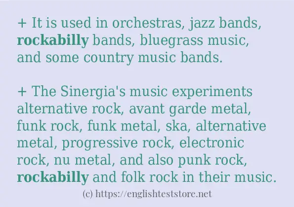 rockabilly use in-sentences