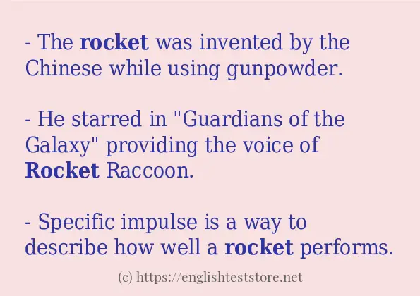 rocket - sentence examples