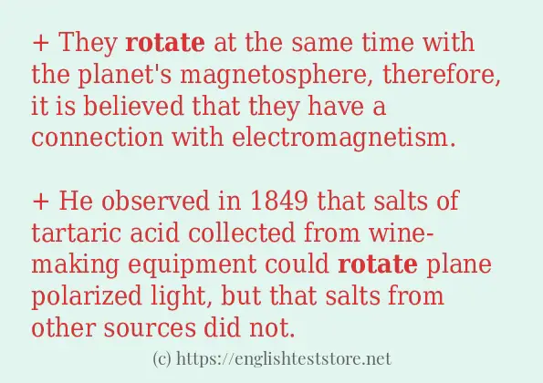 rotate how to use in sentences