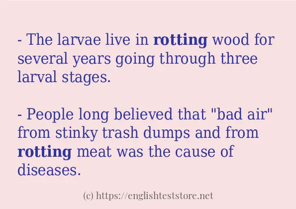 Example Sentence Of Rotting