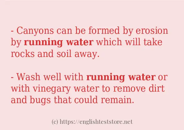 running water use in-sentences