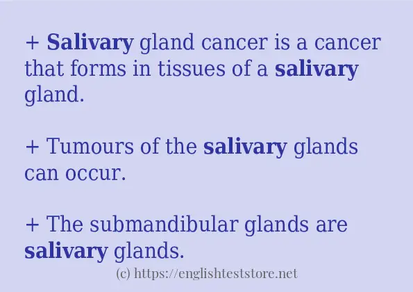 salivary - sentence examples