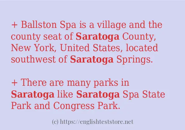 saratoga use in sentences
