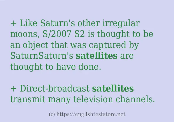 satellites in sentences?