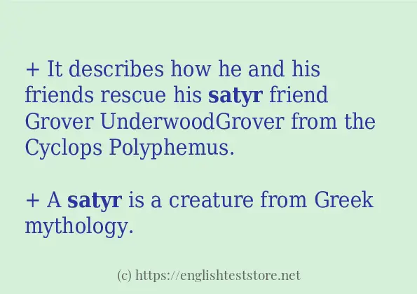 satyr - example sentences