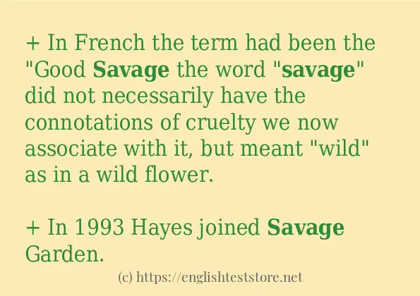 savage some ways to use