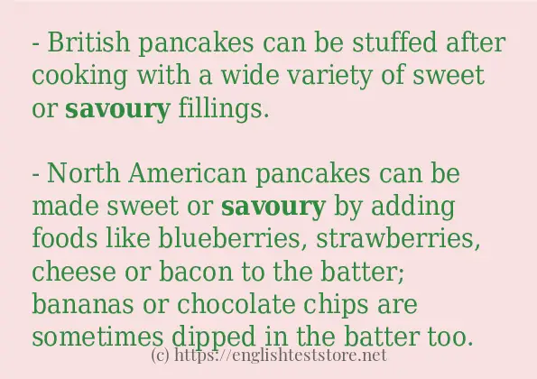 savoury how to use?