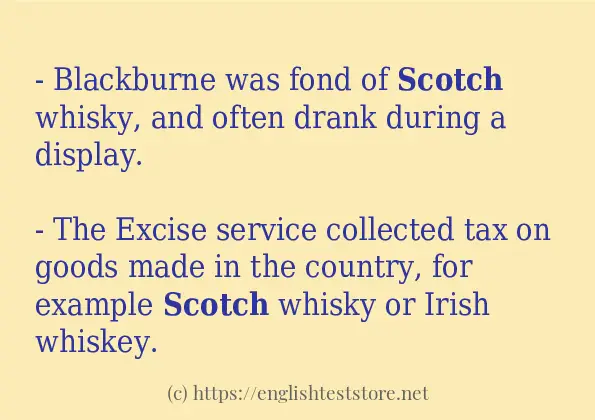 scotch - sentence examples