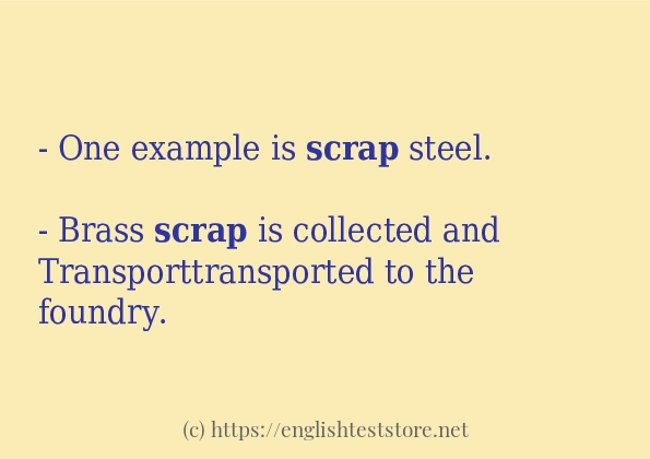 scrap use in sentences