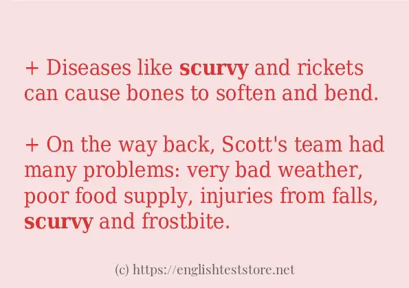 scurvy use in sentences