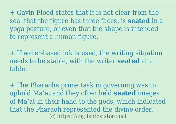 seated how to use?
