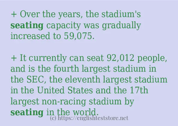 seating use in-sentences seating use in-sentences