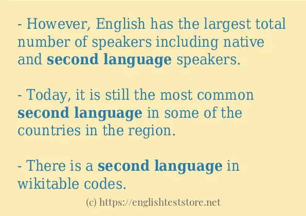 second language some ways to use