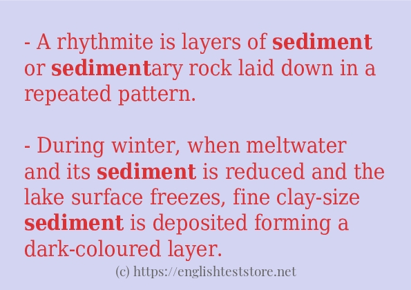 sediment in-sentences
