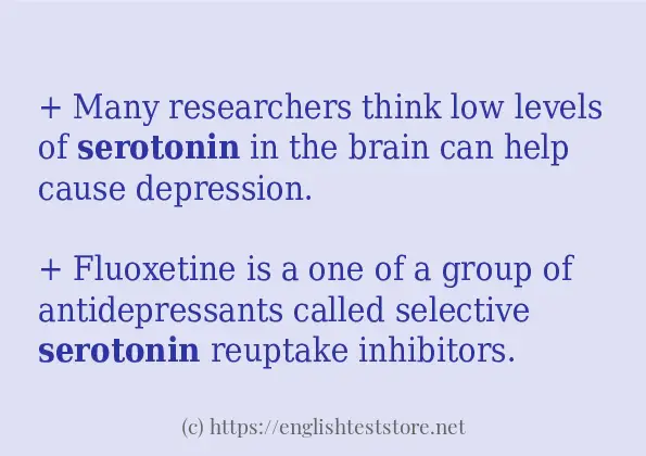 serotonin how to use in sentences