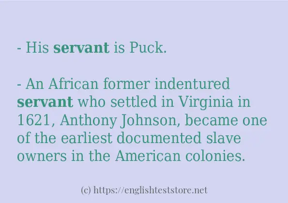 servant - sentence examples