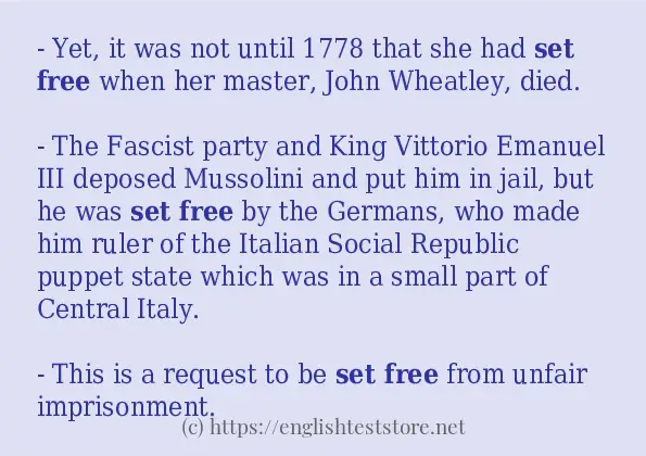 set free use in-sentences