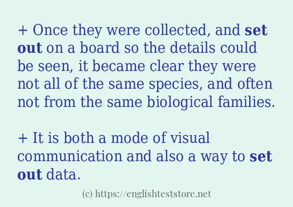 set out - sentence examples