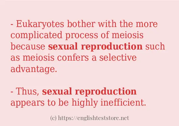 sexual reproduction use in-sentences