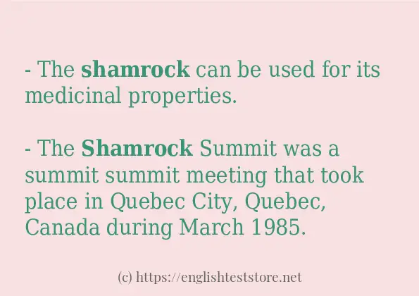 shamrock in sentences?