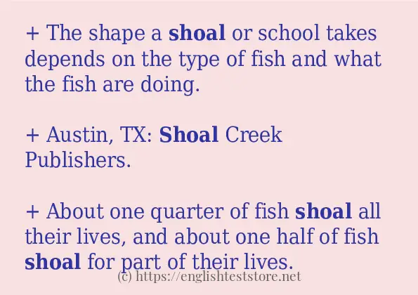 shoal some example sentences