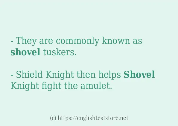 shovel - some sentence examples