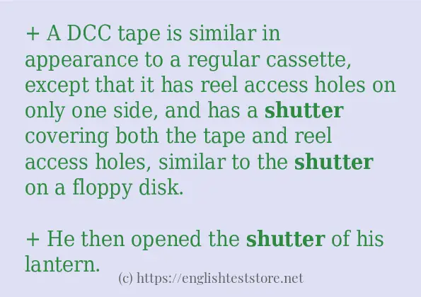 shutter in-sentences