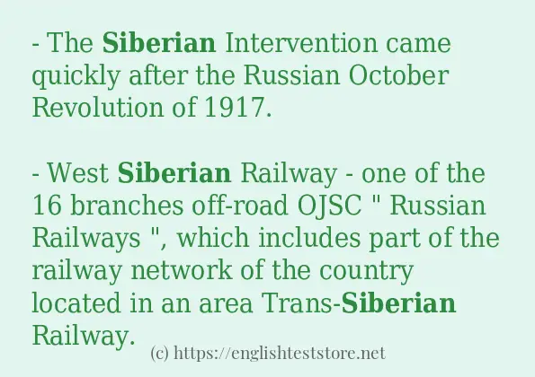 siberian how to use in sentences