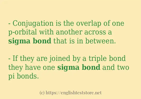 sigma bond - example sentences